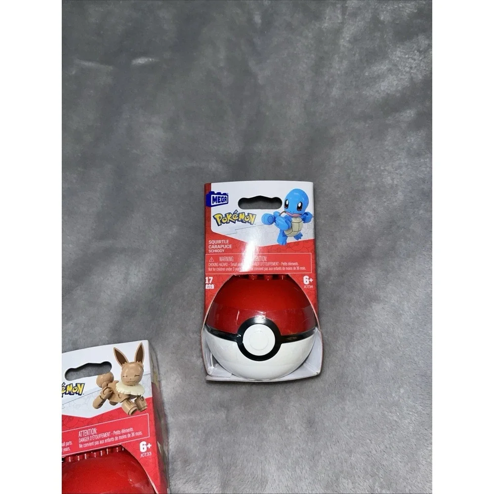 POKEMON MATTEL MEGA BLOKS CONSTRUX SET OF 5 POKEBALLS EVERGREEN NEW PIKACHU